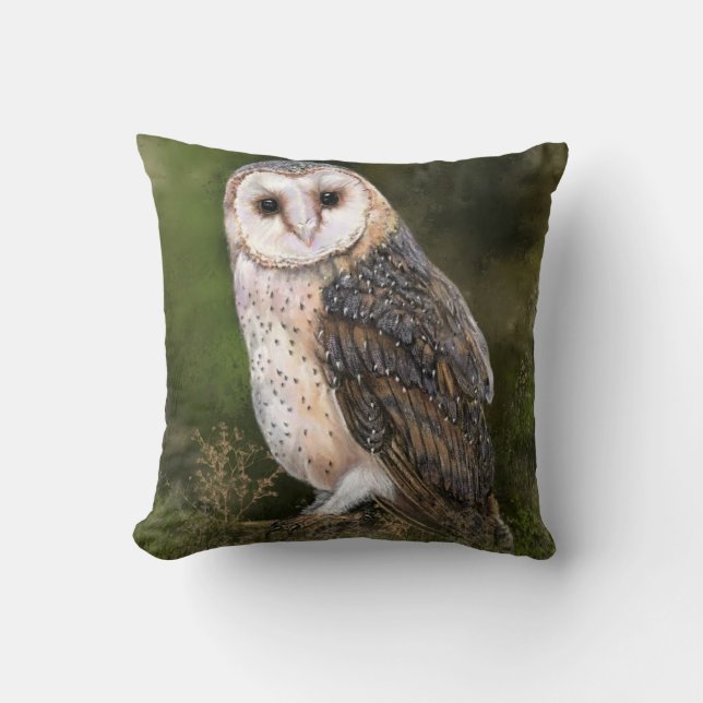 Almofada Travesseiro decorativo Barn Owl (Frente)