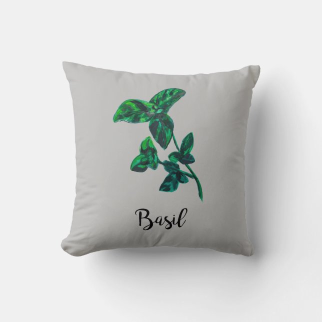Almofada Travesseiro decorativo Basil Herb Garden (Frente)