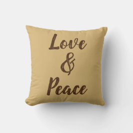 Almofada Travesseiro decorativo Beige Love & Peace