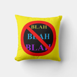 Almofada Travesseiro decorativo Blah Blah Blah