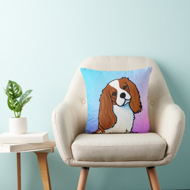 Almofada Travesseiro decorativo Blenheim Cavalier Spaniel (Cadeira)
