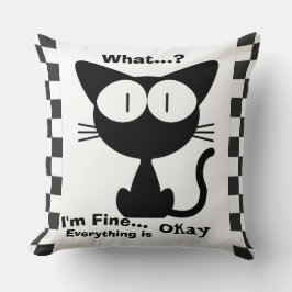 Almofada Travesseiro decorativo Bllack Cat e Lover