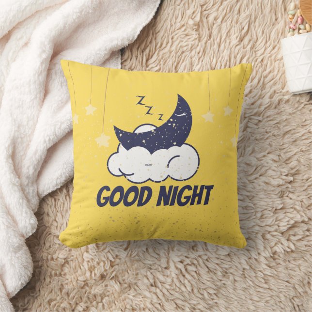 Almofada Travesseiro Decorativo Boa Noite Lua céu (Cobertor)