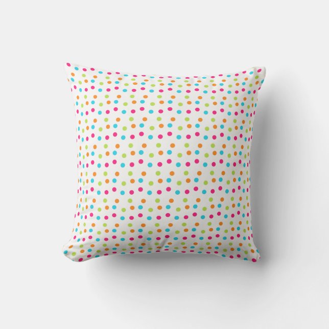 Almofada Travesseiro decorativo/Bolinhas com várias cores (Frente)