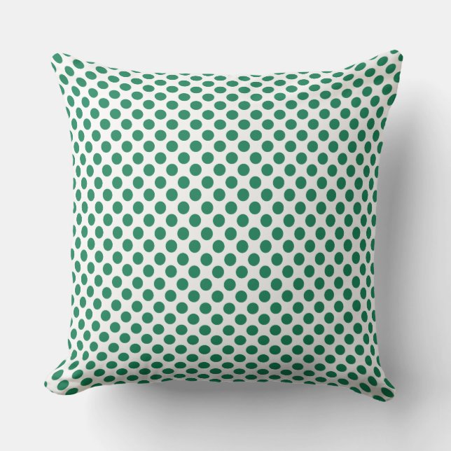 Almofada Travesseiro decorativo Bolinhas Verde Emerald Pers (Frente)