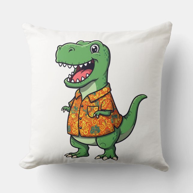 Almofada Travesseiro decorativo Bonito De Dinossauro - Anim (Frente)