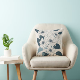 Almofada Travesseiro decorativo bonito de Monograma Botânic