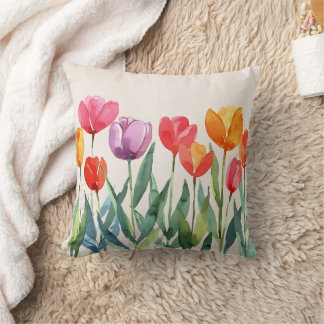 Almofada Travesseiro decorativo bonito de Tulipas Florais M