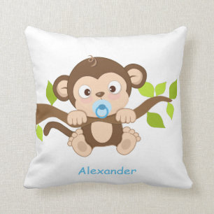 Almofada Travesseiro decorativo bonito do macaco do bebé