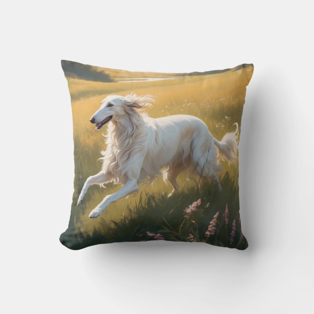 Almofada Travesseiro decorativo Borzoi Elegant Breed (Frente)