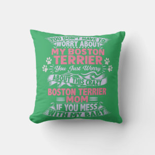 Almofada travesseiro decorativo "Boston Terrier". travessei