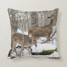 Travesseiro decorativo Branco-Atado dos cervos