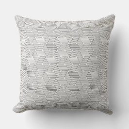 Almofada Travesseiro decorativo branco preto