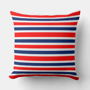 Almofada Travesseiro decorativo branco-vermelho e quadrado