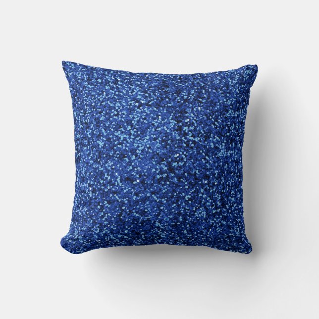 Almofada Travesseiro decorativo brilhante azul (Frente)