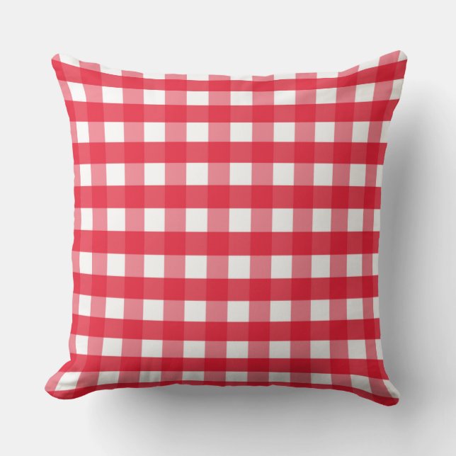 Almofada Travesseiro decorativo Brilhante de Gingham Countr (Frente)
