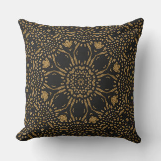 Almofada Travesseiro decorativo Brown Black Lepard Mandala
