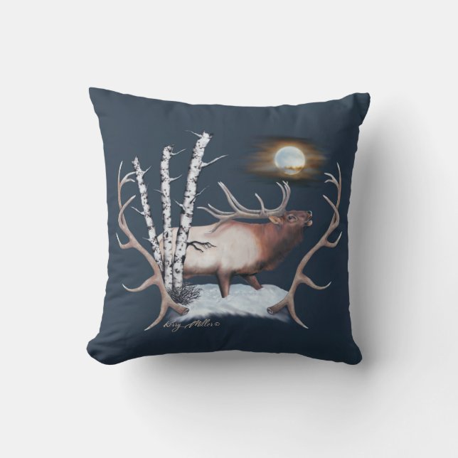 Almofada Travesseiro decorativo Bull Elk (Frente)