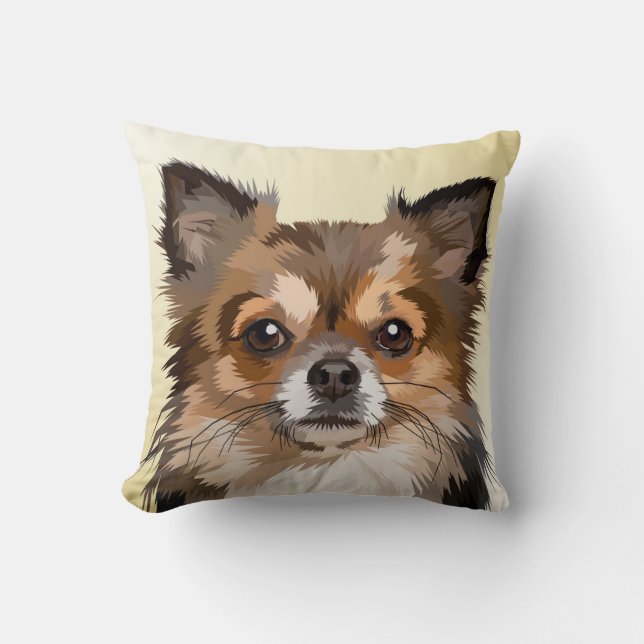 Almofada Travesseiro Decorativo Cachorro Fofo Pomerânia Mar (Frente)