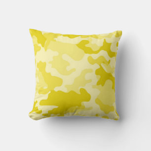 Almofada Travesseiro decorativo Camo Amarelo-Claro