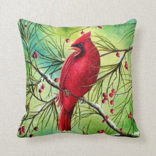 Almofada Travesseiro decorativo cardinal da pintura