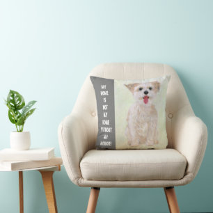 Almofada Travesseiro Decorativo Casa Doce Morkie