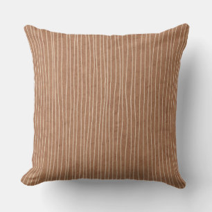 Almofada Travesseiro decorativo Castanho Caramel Pale Strip
