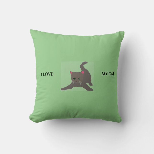 ALMOFADA TRAVESSEIRO DECORATIVO CAT. (Frente)