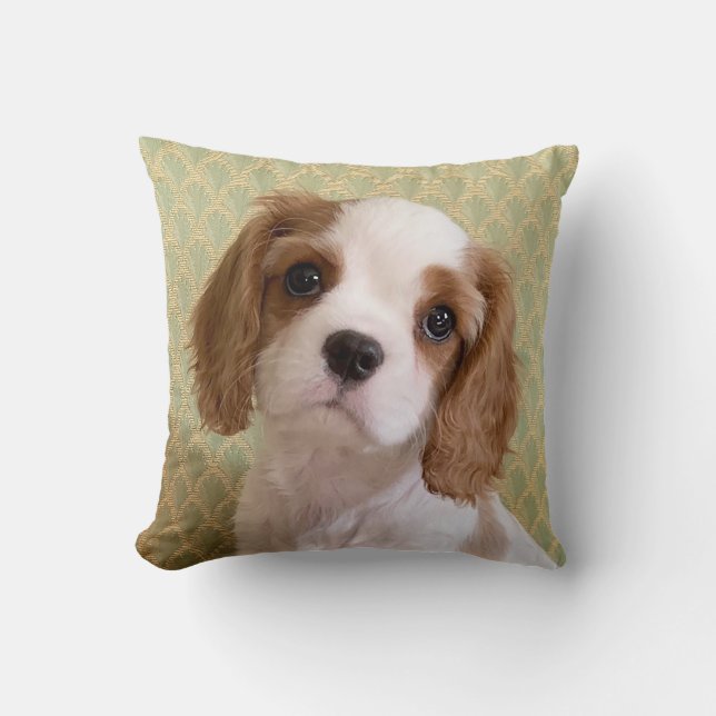 Almofada Travesseiro decorativo Cavalier Spaniel Puppy (Frente)