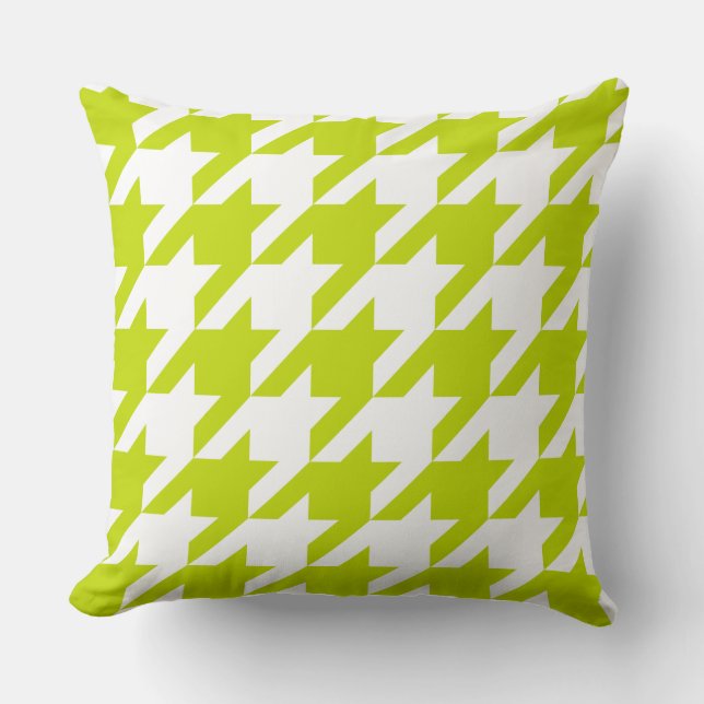 Almofada Travesseiro decorativo Celeron Green Houndstooth (Frente)