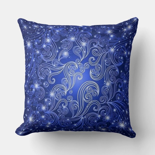 Almofada Travesseiro decorativo Celestial Azul de Nadadores (Frente)