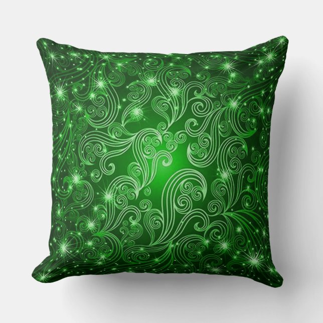 Almofada Travesseiro decorativo Celestial de Suportes Verde (Frente)