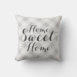 Almofada Travesseiro decorativo checkered cinzento home