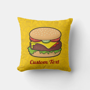 Almofada Travesseiro decorativo Cheeseburger