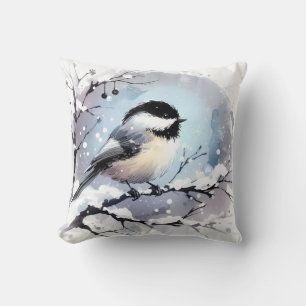 Almofada Travesseiro decorativo Chickadee