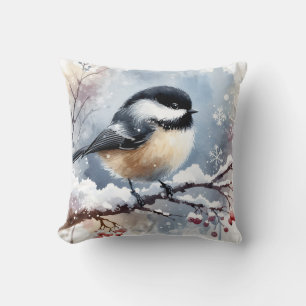 Almofada Travesseiro decorativo Chickadee