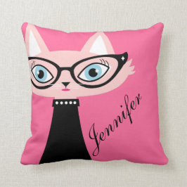 Almofada Travesseiro decorativo chique do gato 2-Sided do