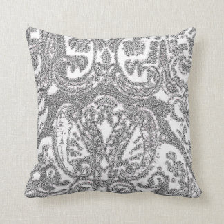 Almofada Travesseiro decorativo cinzento branco/Coussin de