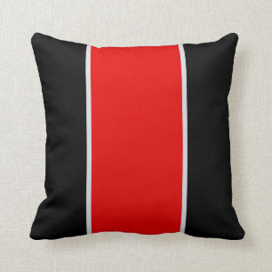 Almofada Travesseiro decorativo cinzento vermelho preto