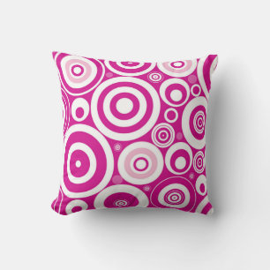 Almofada Travesseiro Decorativo Círculos Concêntricos Retrô