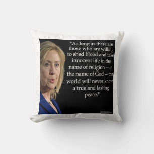 Almofada Travesseiro Decorativo Citação Hillary Clinton & S