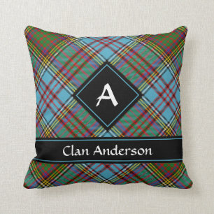Almofada Travesseiro decorativo Clan Anderson Tartan