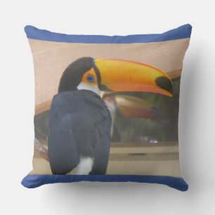 Almofada Travesseiro decorativo Colorido com o Toucan Espel