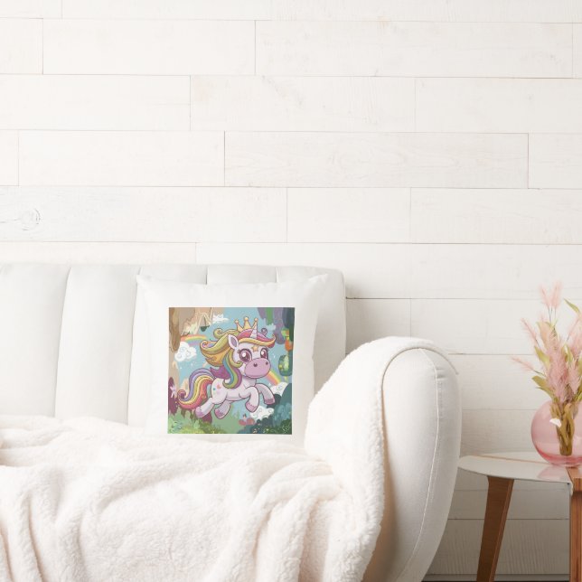 Almofada Travesseiro decorativo Colorido Unicorn (Sofá)