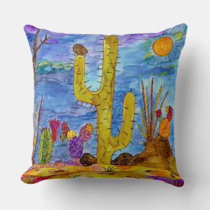 Almofada Travesseiro Decorativo Colortivo do Deserto Cactus