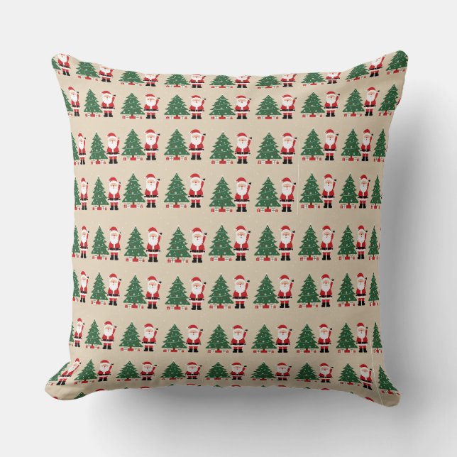Almofada Travesseiro decorativo com decoração de Natal (Frente)