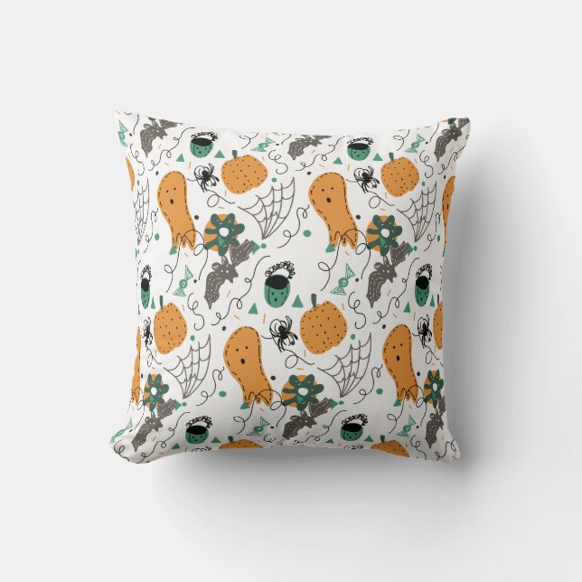 Almofada Travesseiro Decorativo com Desenhos de Fantasmas L (Frente)
