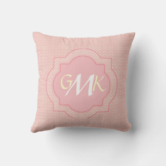 Almofada Travesseiro Decorativo com Design Rosa Monogramado