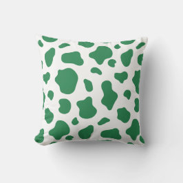 Almofada Travesseiro Decorativo com Estampa de Vaca Verde