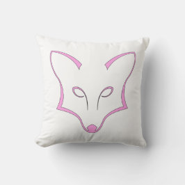 Almofada Travesseiro Decorativo com Logotipo de Raposa Rosa